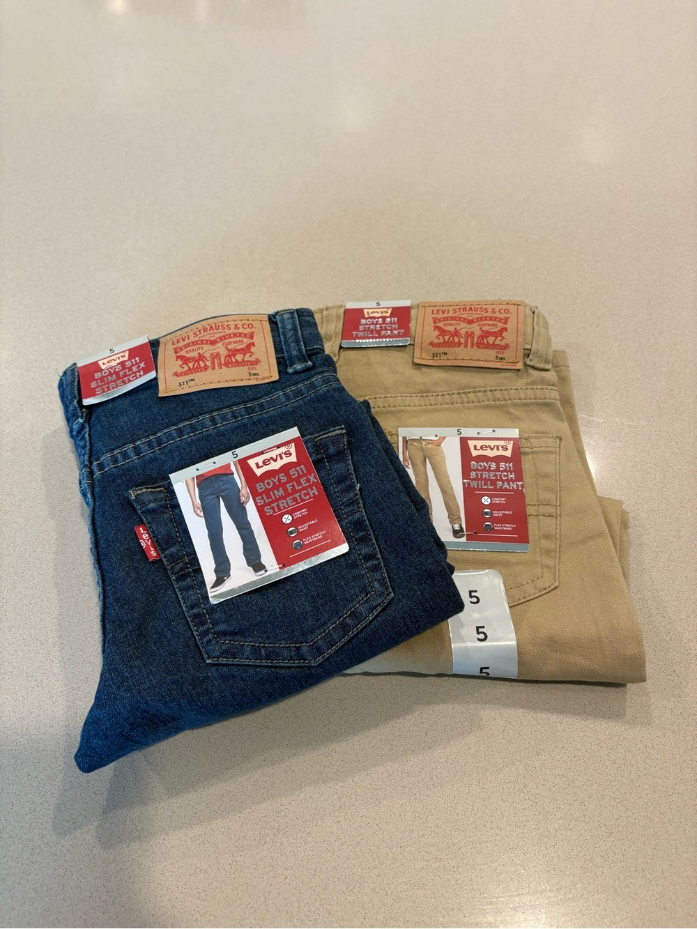 NWT! Levi’s 511 Boys Slim Flex Stretch 5T (2 pairs)